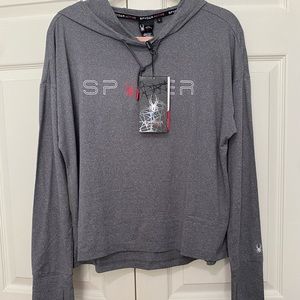 Spider woman's active long sleeve hoodie. Sz L. NWT.